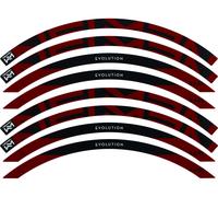 NEWMEN Kit de calcomanías para llantas X.A.25 rojo 27.5"