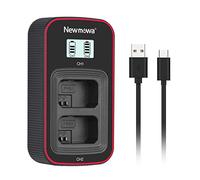 Newmowa Cargador USB Dual con Pantalla LCD Inteligente para Sony NP-FW50, Sony Alpha a3000, Alpha a5000, Alpha a5100, a6000, a6100, a6300, a6400, a6500, Alpha 7, a7,Alpha 7R, a7R, ZV-E10
