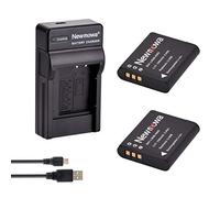 Newmowa LI-90B LI-92B Batería (2-Pack) y Kit Cargador USB para Olympus | Compatible con Olympus LI-90B LI-92B y Olympus Stylus TG-1, TG-2, TG-3, TG-4, SH-1, SH-2, SH-3, SH-50, SH-60, XZ-2, SP-100EE