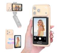 Newmowa Pantalla magnética Negra para Monitor de teléfono Vlog Selfie, grabación inalámbrica de 1080P, con cámara Trasera del teléfono para Selfie, vlog, transmisión en Vivo, TikTok, Compatible con