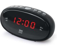 NewOne CR100 Reloj Analógica Negro - Radio (Reloj, Analógica, FM,PLL, Exploración automática, Almacenamiento automático, LED, 1,52 cm (0.6"))