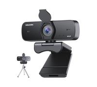 NEWORK Webcam para PC, 4K Ultra HD, Sensor Sony 1/2.55", Enfoque Automático, Trípode Incluido, Doble Micrófono Cancelación de Ruido, Cobertura de Privacidad, 77° FOV, Plug & Play, Zoom y Teams
