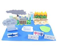 NewPath Learning Kit de fabricación de modelos 3-D de cambio climático, juego/5 plantillas de modelo de papel a todo color y guía para maestros (24-7810)