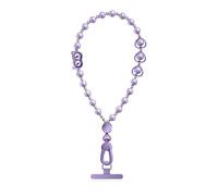newplenty Cadena universal para teléfono móvil, cadena corta, cadena para teléfono móvil, perlas, muñeca, correa de mano, colgante para teléfono móvil, joya para teléfono móvil, talla única, Poliéster