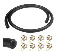 Newpop 1 Metro tubo gasolina moto, 6 mm diámetro interior tubo gasolina, manguera gasolina con 8 Piezas abrazadera metalica, Línea de Combustible para motocicletas, tractores, scooters, camiones