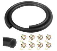 Newpop 1 Metro tubo gasolina moto, 8 mm diámetro interior tubo gasolina, manguera gasolina con 8 Piezas abrazadera metalica, Línea de Combustible para motocicletas, tractores, scooters, camiones