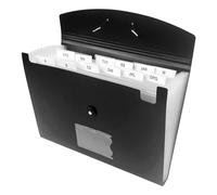 Newpop 13 Compartimentos Carpetas Archivadoras, Carpeta Clasificadora, Carpeta Archivadora, Clasificador Documentos Negro, Organizador de Documentos con Etiquetas para Oficina, Escuela, Casa