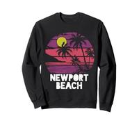 Newport Beach California Surf Vintage Retro Sudadera