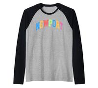 Newport Rhode Island casa Newport RI Viaje a Newport Camiseta Manga Raglan