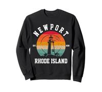 Newport Rhode Island Faro Náutico Retro RI Pride Sudadera