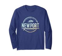 Newport Rhode Island - Newport Rhode Island Vintage Surf Manga Larga
