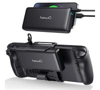 NEWQ Cargador Portatil, Banco de energía de 65 W compatible con Steam Deck, batería externa portátil USB-C PD 3.0 de 20000 mAh con soporte trasero extraíble