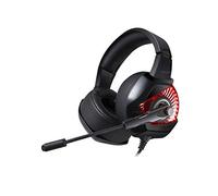 Newrong - Control de volumen de micrófono de 3,5 mm, con cancelación de ruido LED, inalámbrico, compatible con PS4, PC, Pro, IPA y móvil negro + rojo