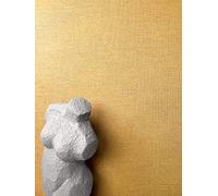 NEWROOM Papel pintado Amarillo Color Liso Tejido no Tejido - Colores Lisos Ocre Estructura Textil