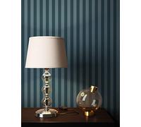 NEWROOM Papel pintado Azul Tiras Tejido no Tejido - Vintage Azul Oscuro Rayas en Bloque Línea Moderno