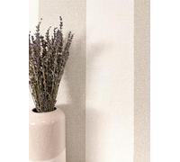 NEWROOM Papel pintado Beige Tiras Tejido no Tejido - Rayas Crema Estructura Casa de Campo