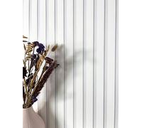 NEWROOM Papel pintado Blanco Paneles Tejido no Tejido - Escandinavo Lama Moderno