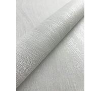 NEWROOM Papel pintado Blanco Tiras Tejido no Tejido - Moderno Gris Claro Línea Olas Casa de Campo