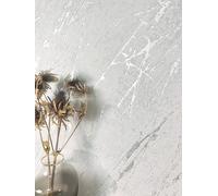 NEWROOM Papel pintado Gris Mármol Tejido no Tejido - Moderno Gris Claro Plata Metálico Óptica 3D