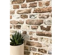 NEWROOM Papel pintado Marron Piedra Natural Tejido no Tejido - Moderno Beige Gris Ladrillo Clinker Óptica 3D