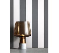 NEWROOM Papel pintado Negro Tiras Tejido no Tejido - Vintage Blanco Línea Moderno