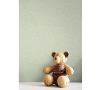 NEWROOM Papel pintado Verde Color Liso Tejido no Tejido - Moderno Sage Estructura Look de lino Color Liso