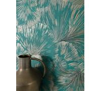 Newroom papel pintado verde hojas palmeras selva tropical salón