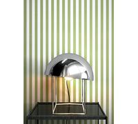 NEWROOM Papel pintado Verde Tiras Tejido no Tejido - Vintage Blanco Rayas en Bloque Línea Moderno
