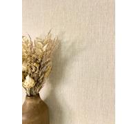 Newroom Tapete Beige Vlies Leinenoptik - Modern Uni Struktur Stoffoptik für Wohnzimmer Schlafzimmer