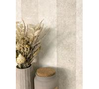 Newroom Tapete Beige Vlies Streifen - Modern Landhaus Glamour Metallic Glänzend für Wohnzimmer Schlafzimmer