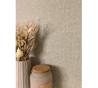 Newroom Tapete Braun Vlies Textiloptik - Modern Unifarbe 3D Struktur für Wohnzimmer Schlafzimmer