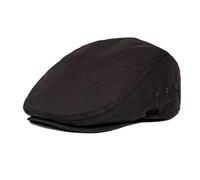 Newsboy Caps Gorra plana de verano Hombres Algodón Sombrero conductor(Black,57 cm)