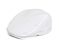 Newsboy Caps Gorra plana de verano Hombres Algodón Sombrero conductor(WHITE,61 cm)
