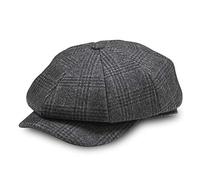 Newsboy - Gorras Planas para Hombre, Shelby Baker Boina, Color Gris, Tweed, Vintage, Ajustable, 8 Piezas, Gatsby