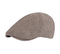 Newsboy - Gorro irlandés para hombre, gorro plano, lavable, estilo inglés, gorro de pintor avanzado, gorro para uso diario, funda para gafas, café, Talla única