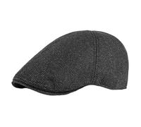Newsboy - Gorro irlandés para hombre, gorro plano, lavable, estilo inglés, gorro de pintor avanzado, gorro para uso diario, funda para gafas, Negro , Talla única