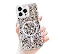 Newseego Funda Magnética para iPhone 16 Pro MAX Compatible con Magsafe Brillante Carcasa de TPU Suave a Prueba de Golpes con Diseño de Lente Totalmente Encapsulada para iPhone 16 Pro MAX-Negro
