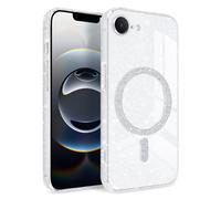 Newseego Funda Magnética para iPhone 16e [Compatible con Magsafe], Brillo Claro Chicas Cámara de Pantalla a Prueba de Golpes Protección Carcasa a Prueba de Polvo para iPhone 16e-Blanco