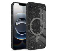 Newseego Funda Magnética para iPhone 16e [Compatible con Magsafe], Brillo Claro Chicas Cámara de Pantalla a Prueba de Golpes Protección Carcasa a Prueba de Polvo para iPhone 16e-Negro