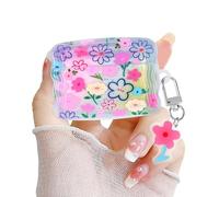 Newseego Funda para Airpods Pro 2 Gen, Diseño de Estampado Floral Lindo y Colorido con Llavero de Flor para Niñas y Mujeres Carcasa de TPU Suave a Prueba de Golpes para Airpods Pro 2 Generación