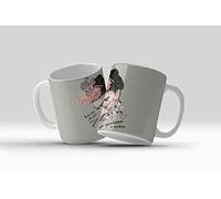newseny Colección Tazas Frida Kahlo con frase: Intenté ahogar mis penas, pero aprendieron a nadar Frida. Cerámica 350ml(Verde-Gris)