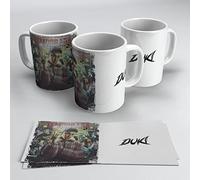 newseny Duki merchandising Tazas - Duki Cantante tazas de Temporada de Reggaetón (Duki Merch Nombre Blanco)