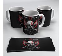 newseny God Of War - Taza con dibujo de God of war de Ceramica | 330ml Regalo Gamer (God Of War - Negro)