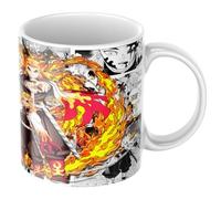 newseny Kimetsu no Yaiba taza de Tanjiro Nezuko y más personajes para fans anime y manga de Demon Slayer | Cerámica 355ml (Kimetsu no Yaiba - Kyojuro Regoku)