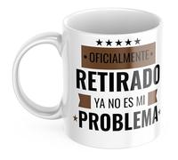 newseny Regalo Jubilación Hombre Original - Taza Divertida para Jubilado - Idea Graciosa para Compañero de Trabajo, Padre o Amigo - 350 ml Cerámica (Taza Jubilado - Oficialmente Retirado)