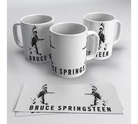 newseny Taza Arte de cantante de Rock The Boss en Blanco y Negro (Doble The Boss con nombre)
