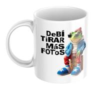 newseny Taza Bad Bunny Debí tirar más fotos | Regalo Para Aficionados de DtMF Album | Taza Cerámica 330 ml (Bad Bunny Sapo Doble)