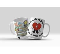 newseny Taza Bad Bunny y si el dia se pone feo tu me lo haces bonito - Regalo para fans de Bad Bunny (cocheycorazon)