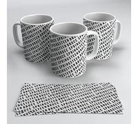 newseny Taza con logo de Bruce Springsteen - Taza The Boss Logo (Blanco y Negro) (Nombre)