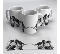 newseny Taza de Bruce Springsteen Born to run (Taza Colección B.Springsteen - Blanco y Negro) (Bruce Springsteen doble con Guitarra)